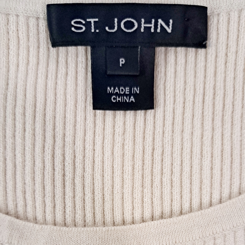 ST. JOHN Wool and Rayon Ribbed Tank Top - Picture 8 of 11